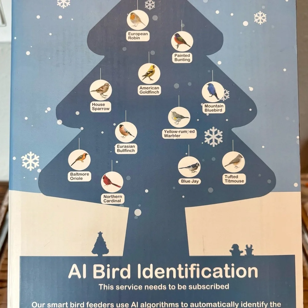 BirdSnap Smart Bird Feeder with AI Identification, BNIB